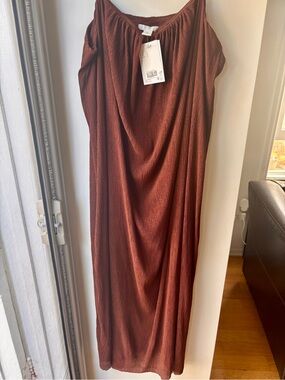 H&M Rusty Copper Sleeveless Maxi Dress